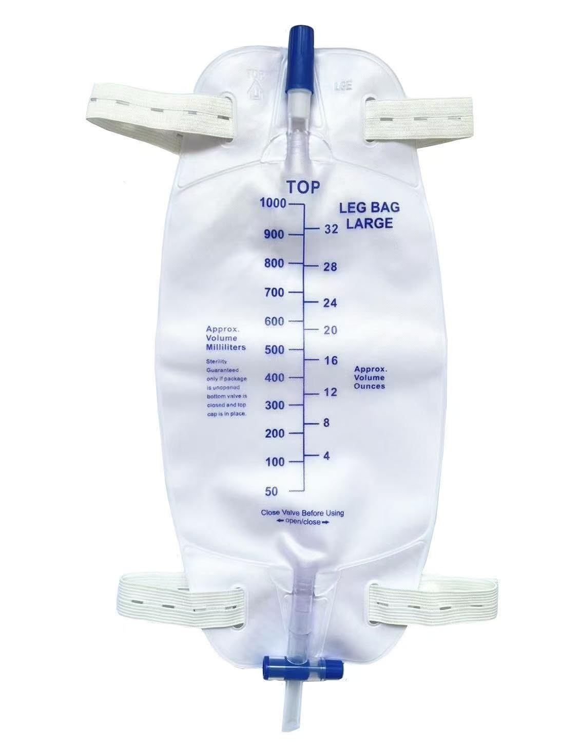 Lifevv Easy-Tap Leg Bag 32 oz with secure cap for convenient drainage.