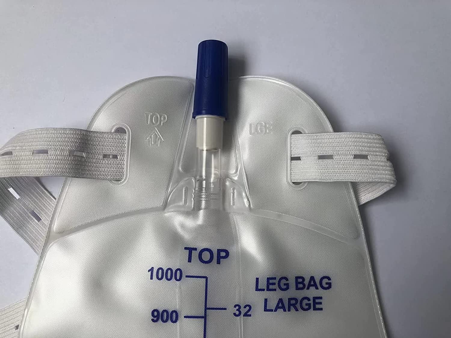 Lifevv urinary drainage bag shows anti-reflux valve for steady flow.