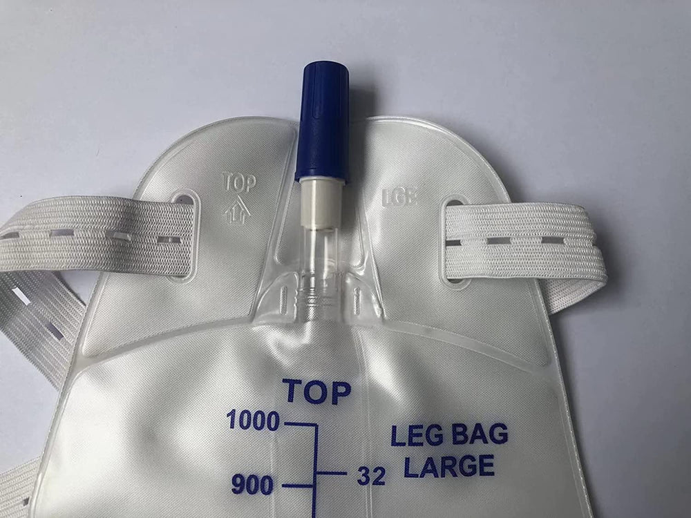 Lifevv urinary drainage bag shows anti-reflux valve for steady flow.
