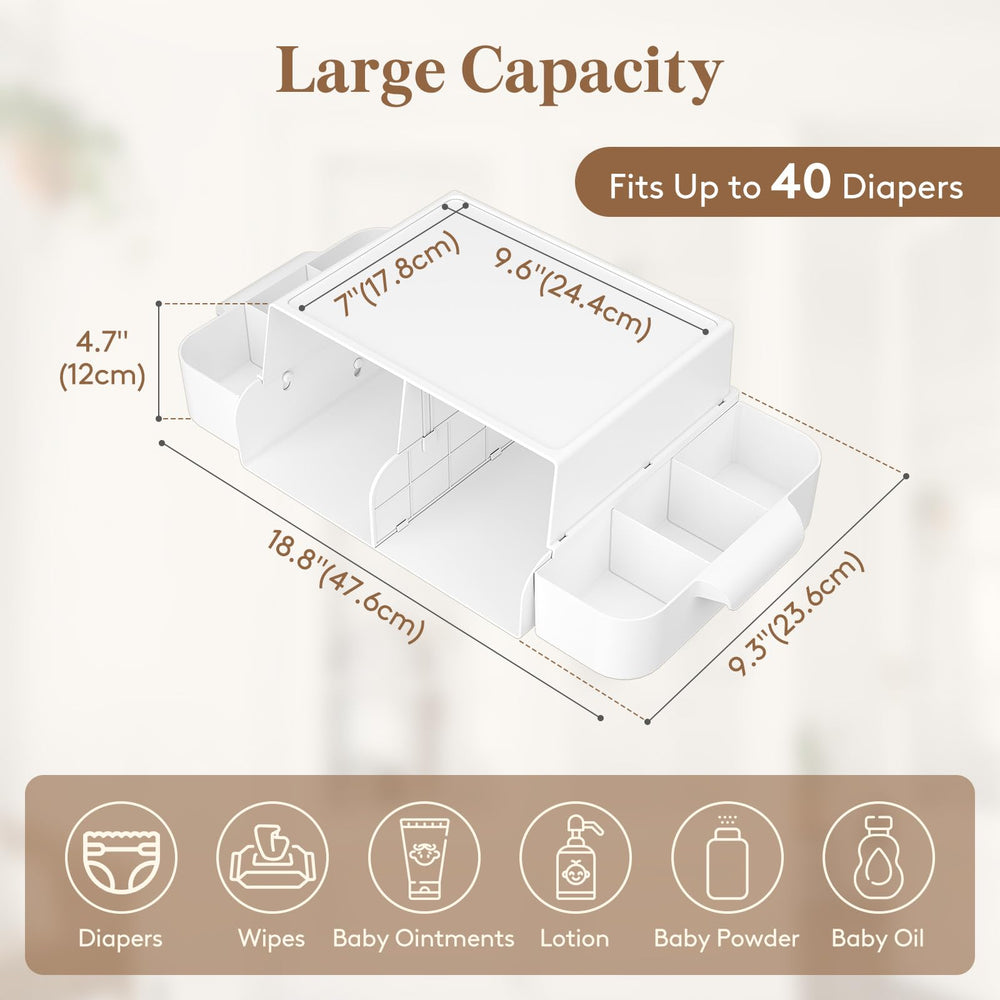 Lifewit diaper caddy organizer easy to wipe clean to maintain hygiene