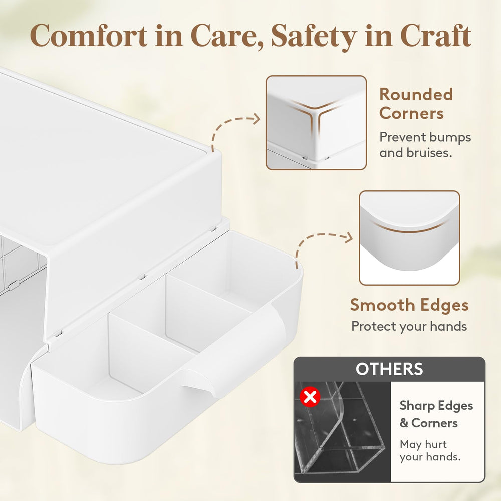 Lifewit diaper caddy uses food-grade plastic for safe nursery storage