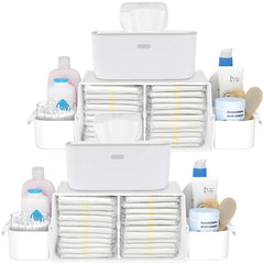 Lifewit baby diaper caddy organizer viewed from top showing wide storage for diapers and wipes