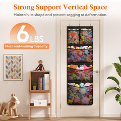 Lifewit door-hanging mesh pockets keep plush toys visible and contained