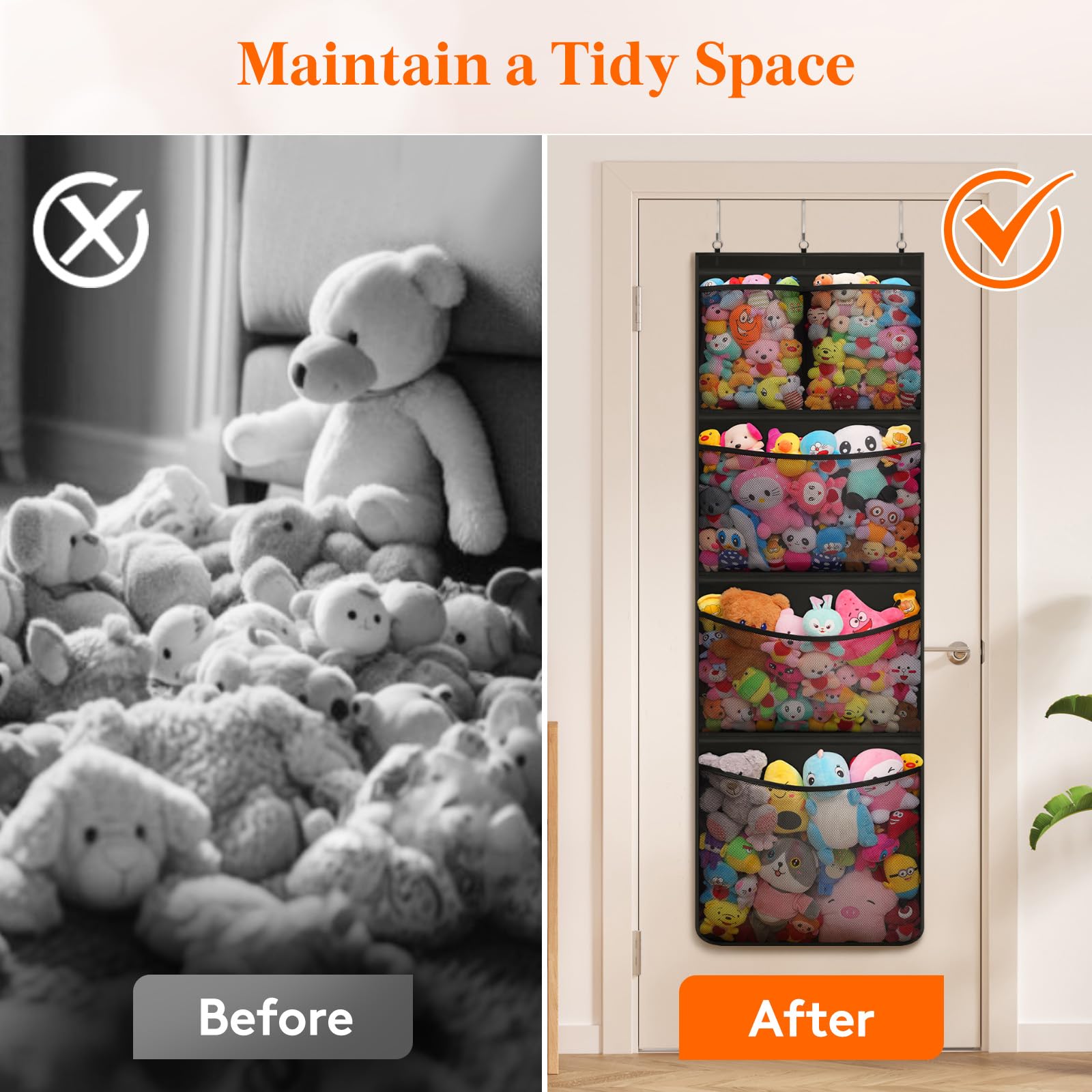 Lifewit easy two-step installation fits most doors without interference