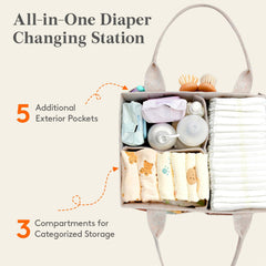 Detachable divider enables flexible layouts for newborn to toddler storage.