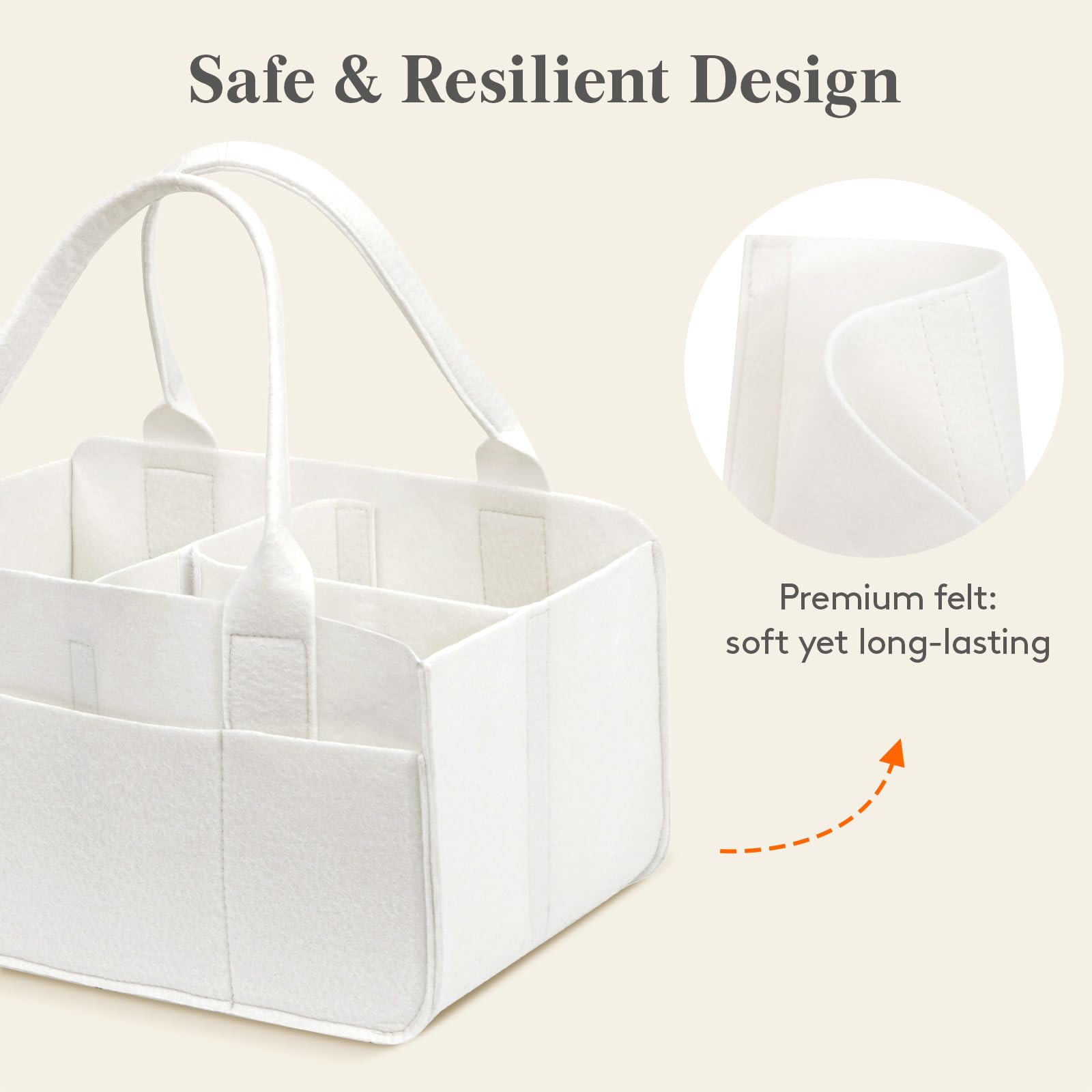 Removable dividers in the Lifewit diaper caddy for flexible organization