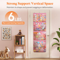 Lifewit over-door organizer with mesh pockets, extended for quick toy visibility.