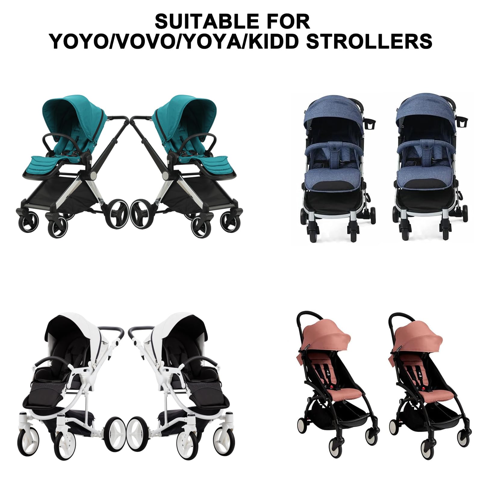 Sleek black design matches most strollers and keeps a tidy appearance.