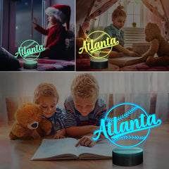 Lightzz 3D illusion lamp with acrylic panel displays vivid graphics at night