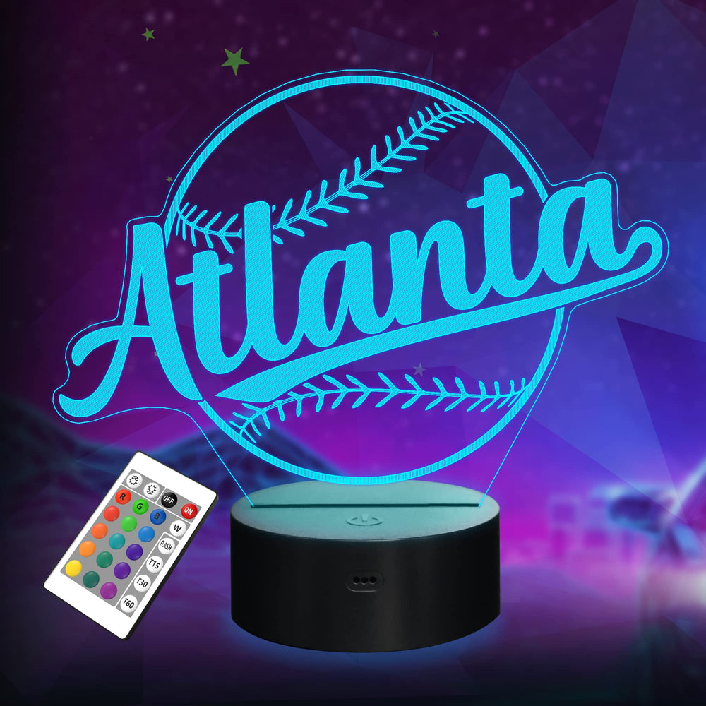 Lightzz baseball night light creates a soft 3D glow for bedtime ambiance