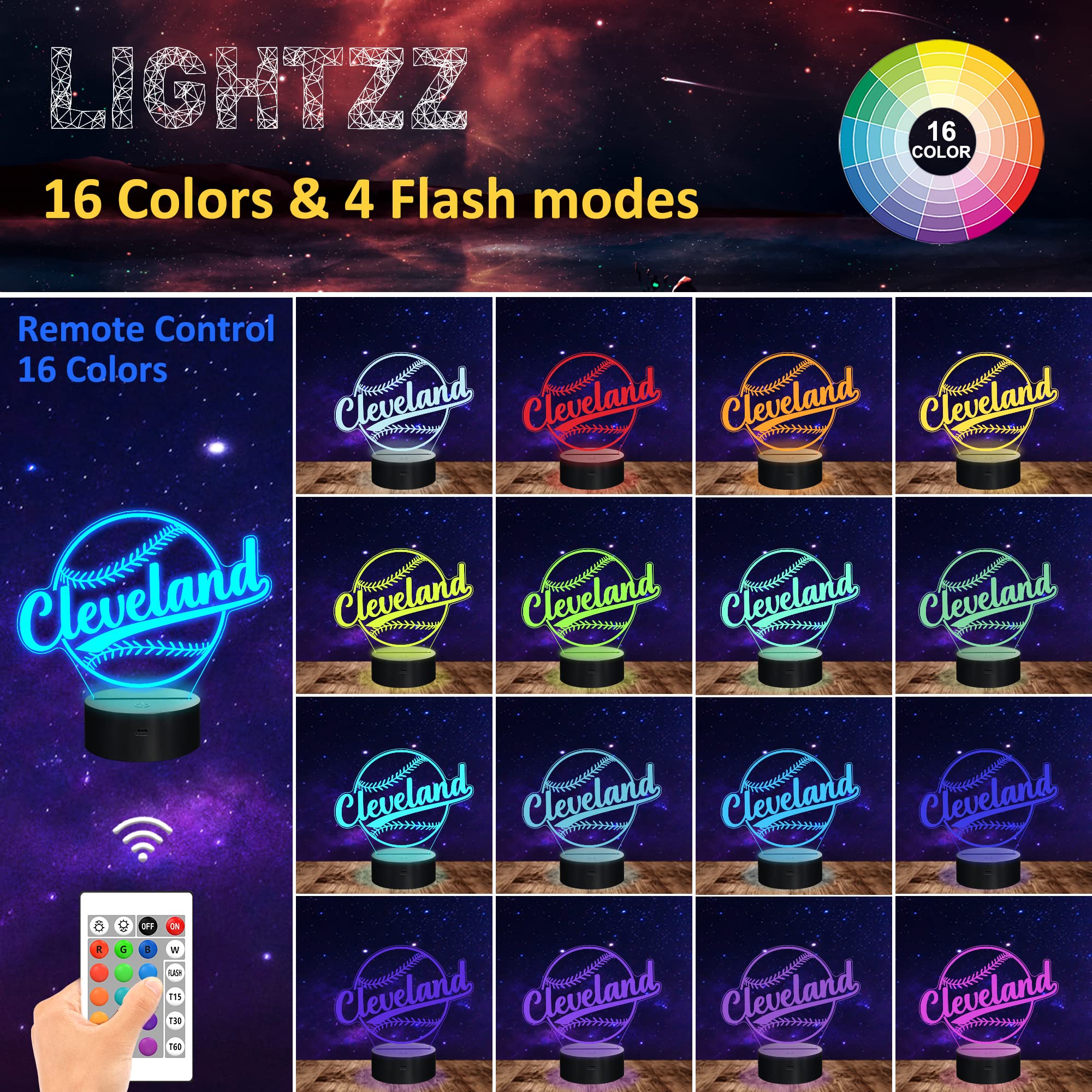 Lightzz safety-friendly materials baseball night light crafted for kids' rooms