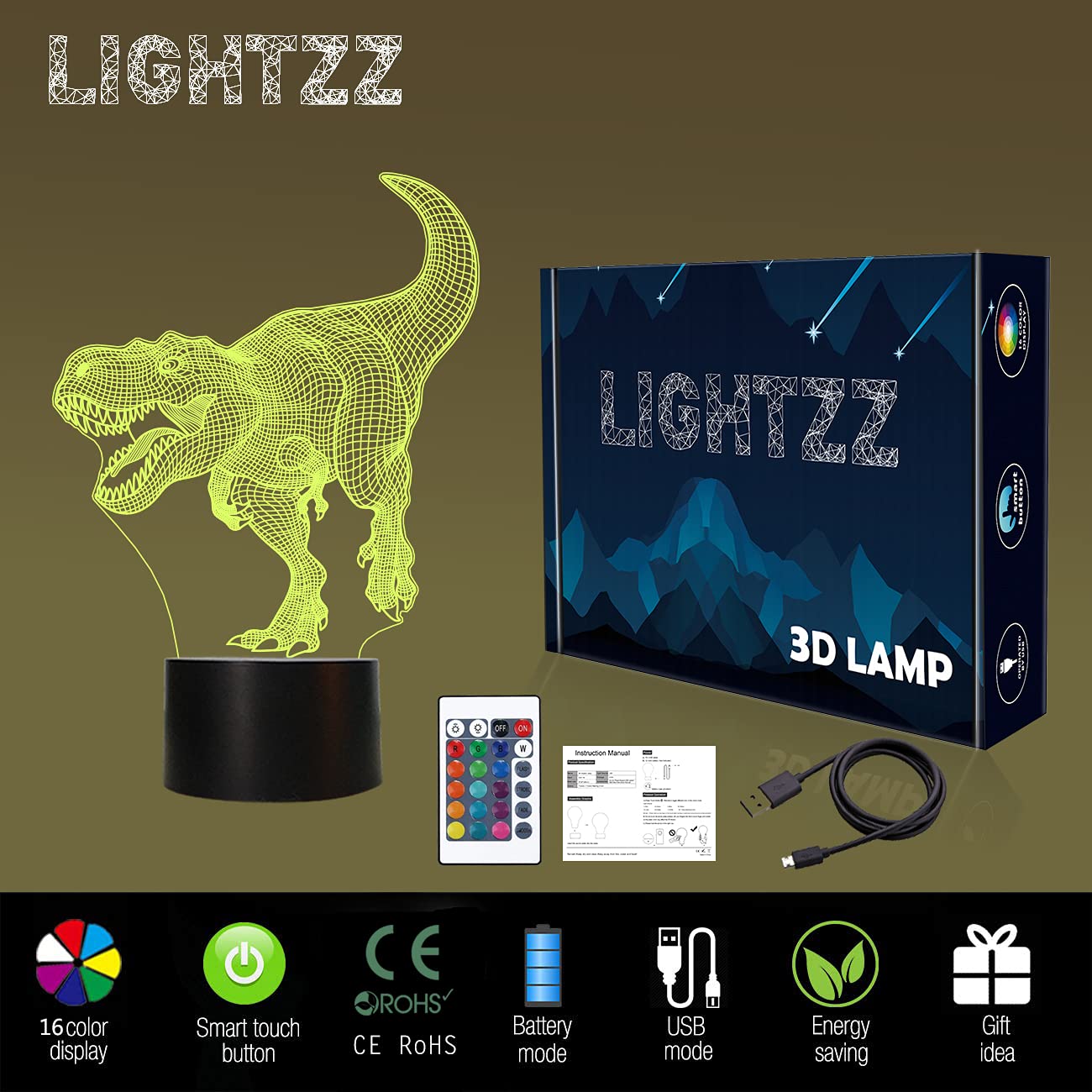 Lightzz timer function lets you schedule auto shut-off.