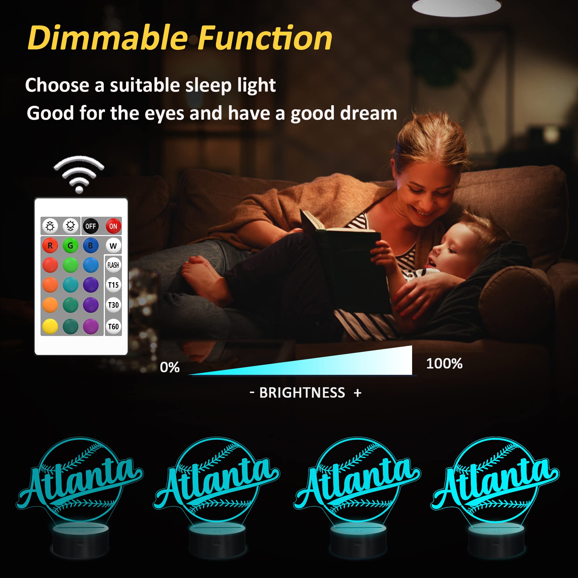 Lightzz USB or battery powered base night light for flexible placement