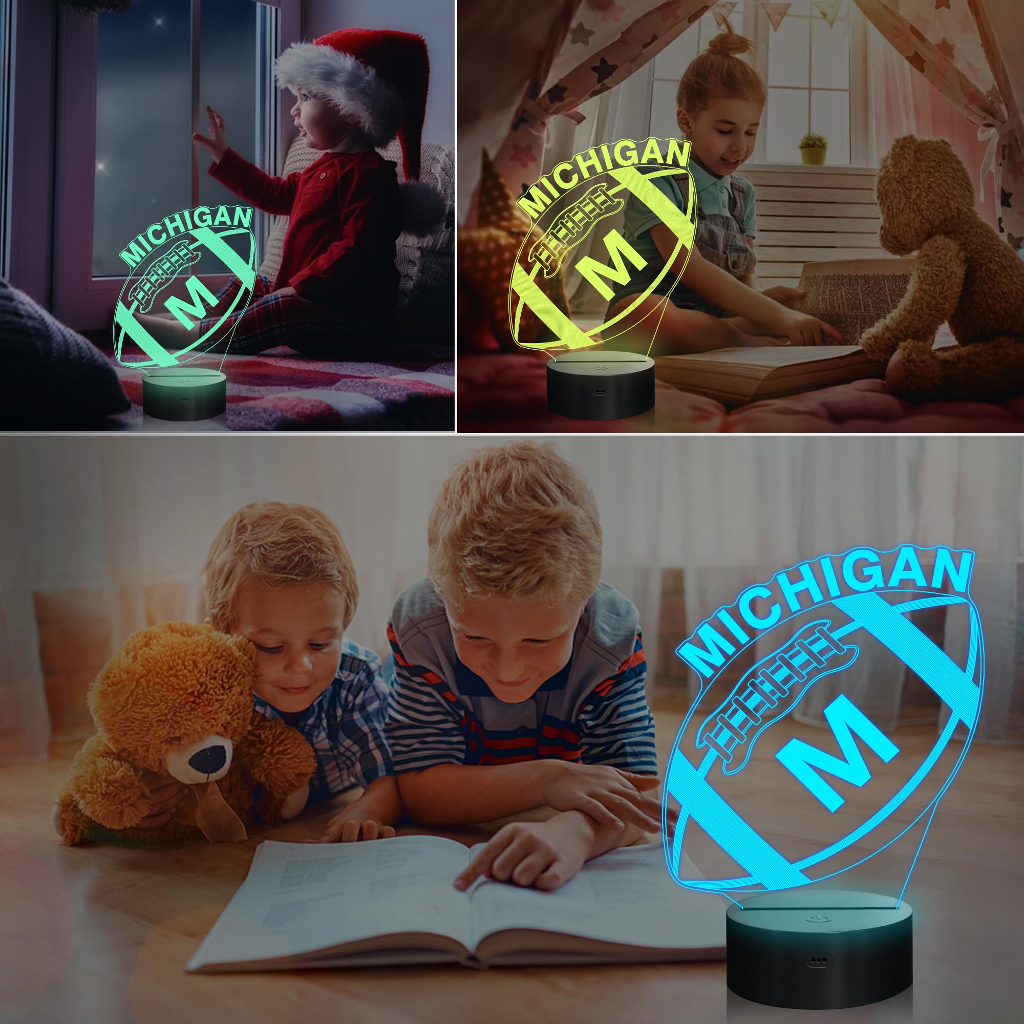 Lightzz USB or battery powered night light for flexible placement