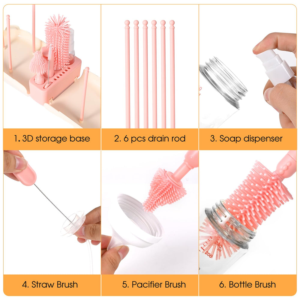Lijroavy nipple brush for spotless bottle nipples.