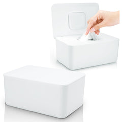 Lijroavy 2-pack baby wipes dispenser front view for quick one-handed access.
