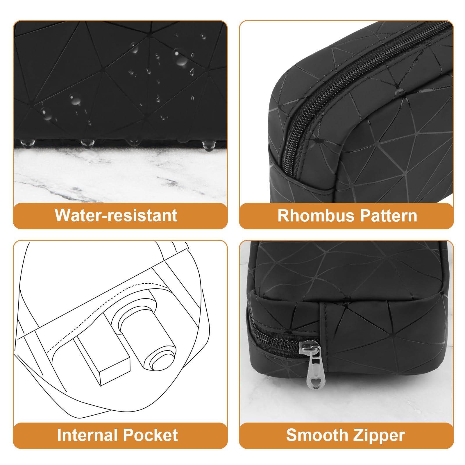 Likesing 2-pack period bag set, compact sizes for backpacks or purses.