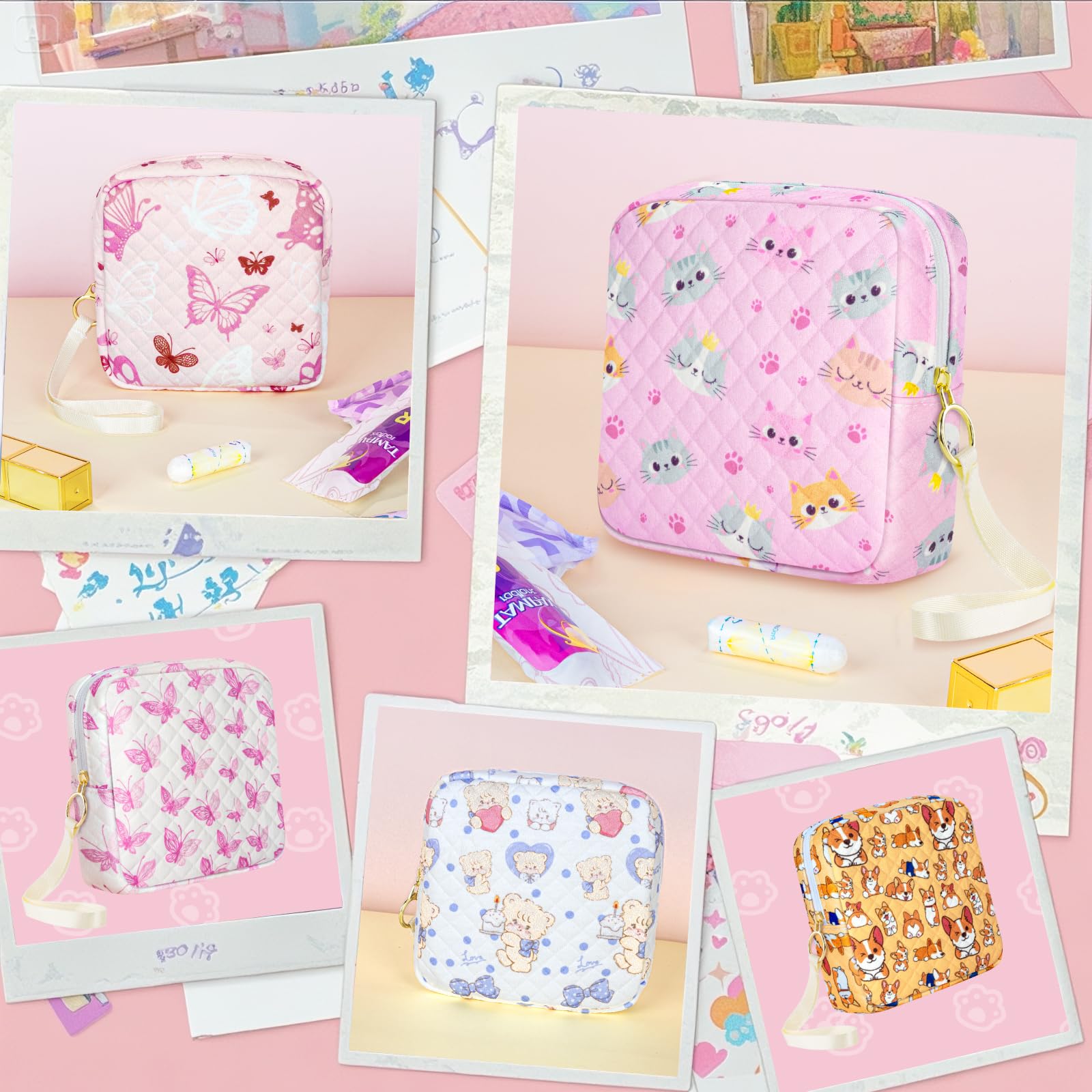 Likesing colorful period bag for girls adds confidence on the go.