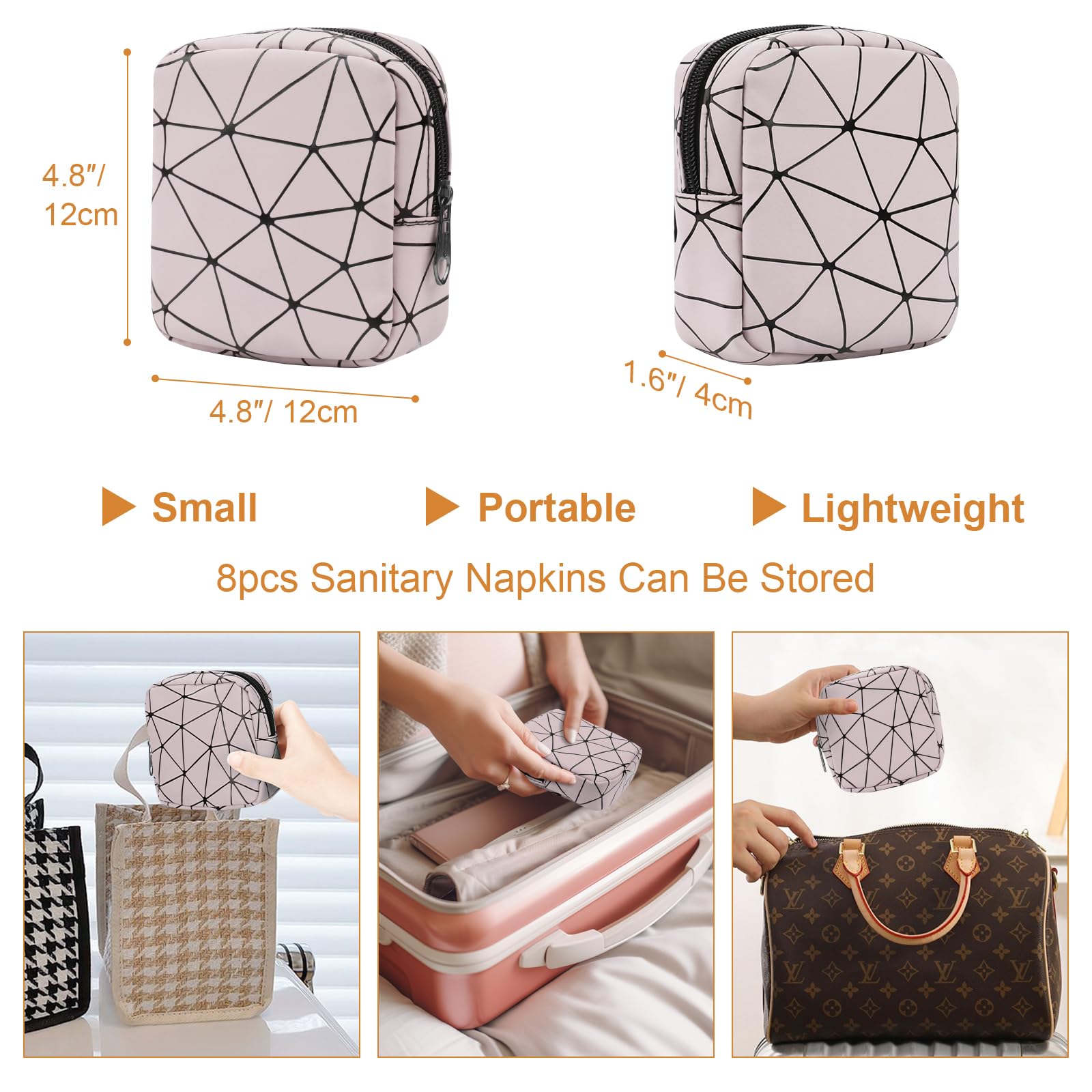 Likesing compact leather period pouch, perfect for everyday carry and quick access.