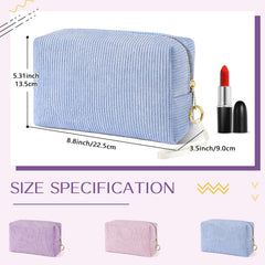 Likesing corduroy period bag blue close-up shows durable waterproof fabric.