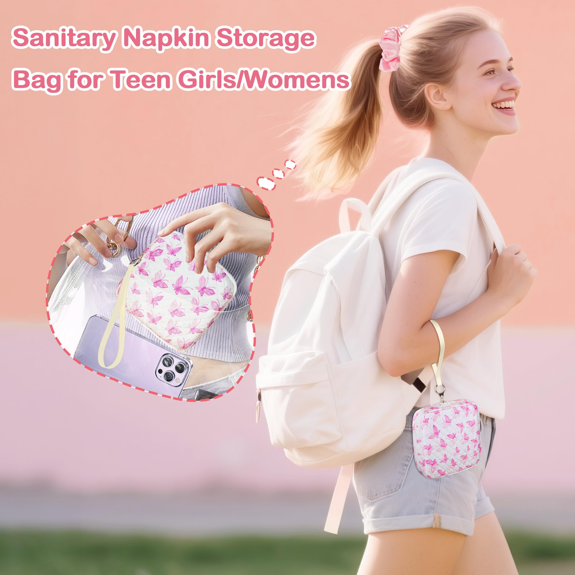 Likesing discreet period bag for travel keeps pads ready without drawing attention.