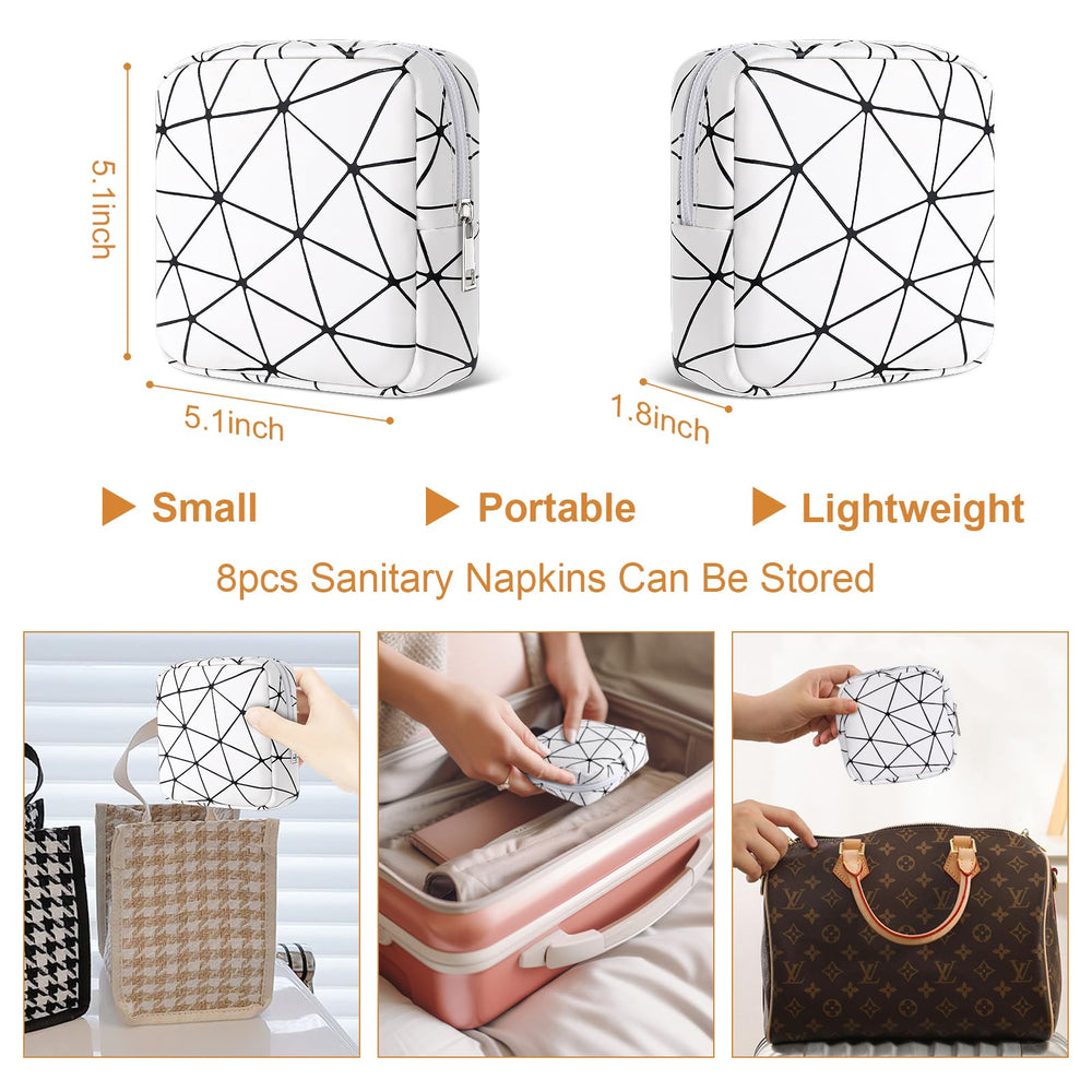 Likesing leather pad pouch with multi-pocket design stores pads and small items.