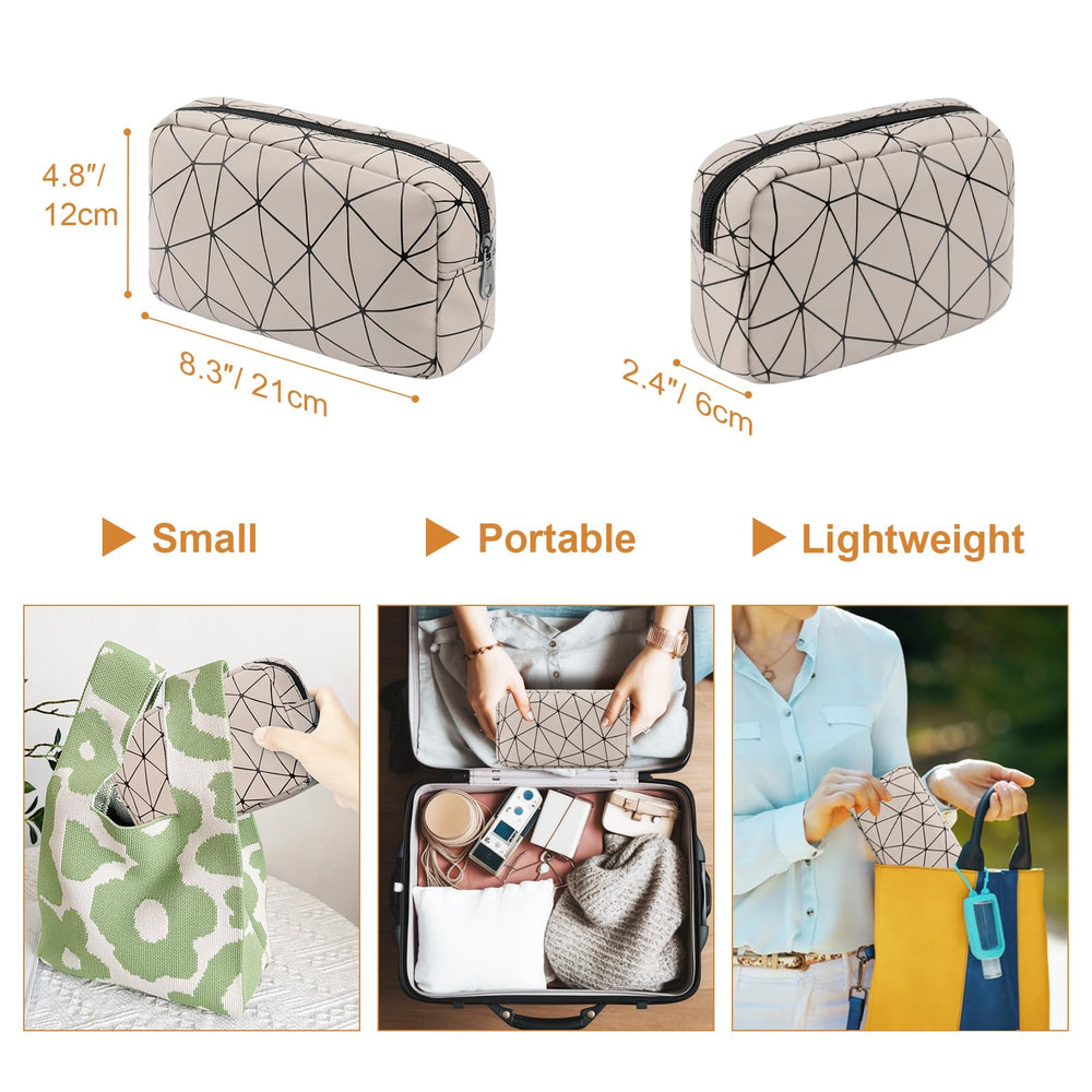 Likesing leather pouch with interlayer pocket keeps keys and lip balm organized.
