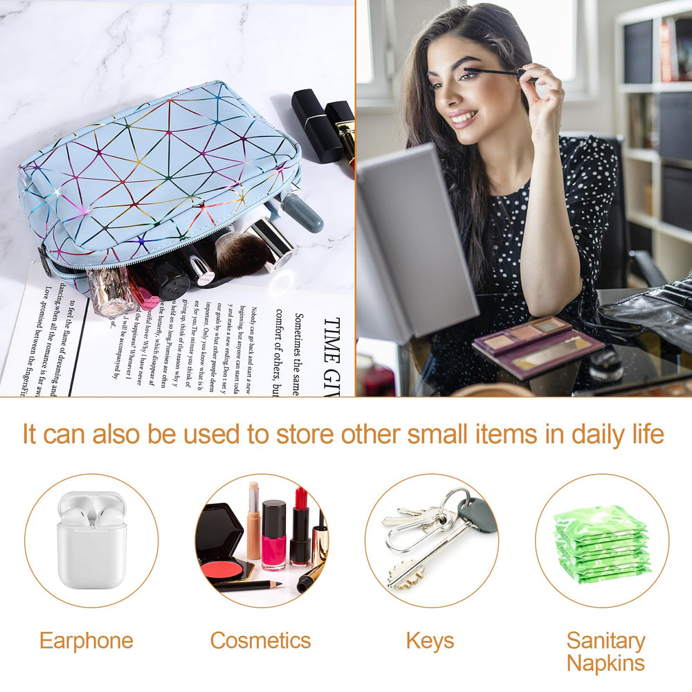 Likesing leather sanitary pouch close-up highlighting durable PU leather