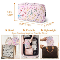 Likesing leather sanitary pouch waterproof exterior for easy cleaning.