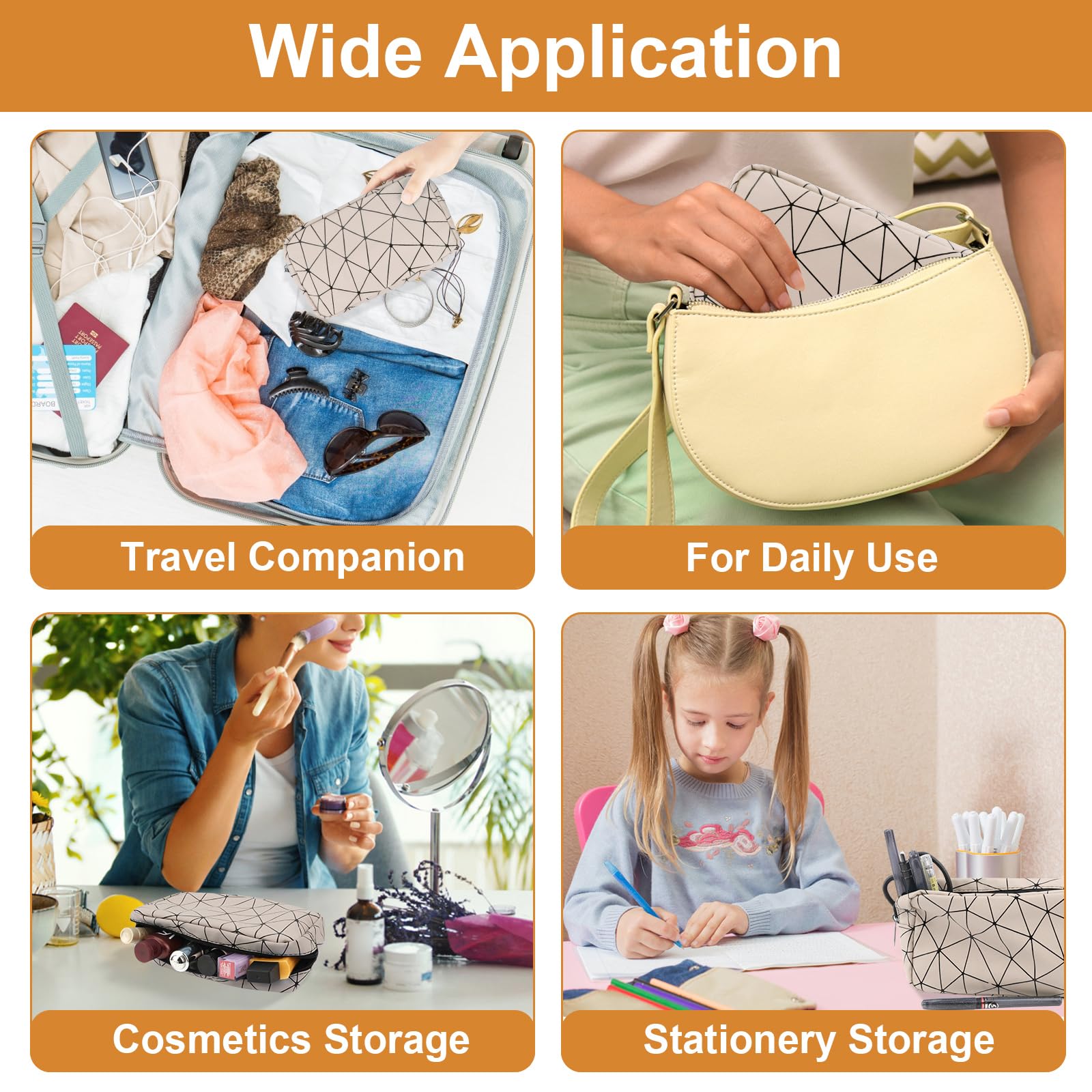 Likesing small makeup and pads organizer, versatile for daily life.