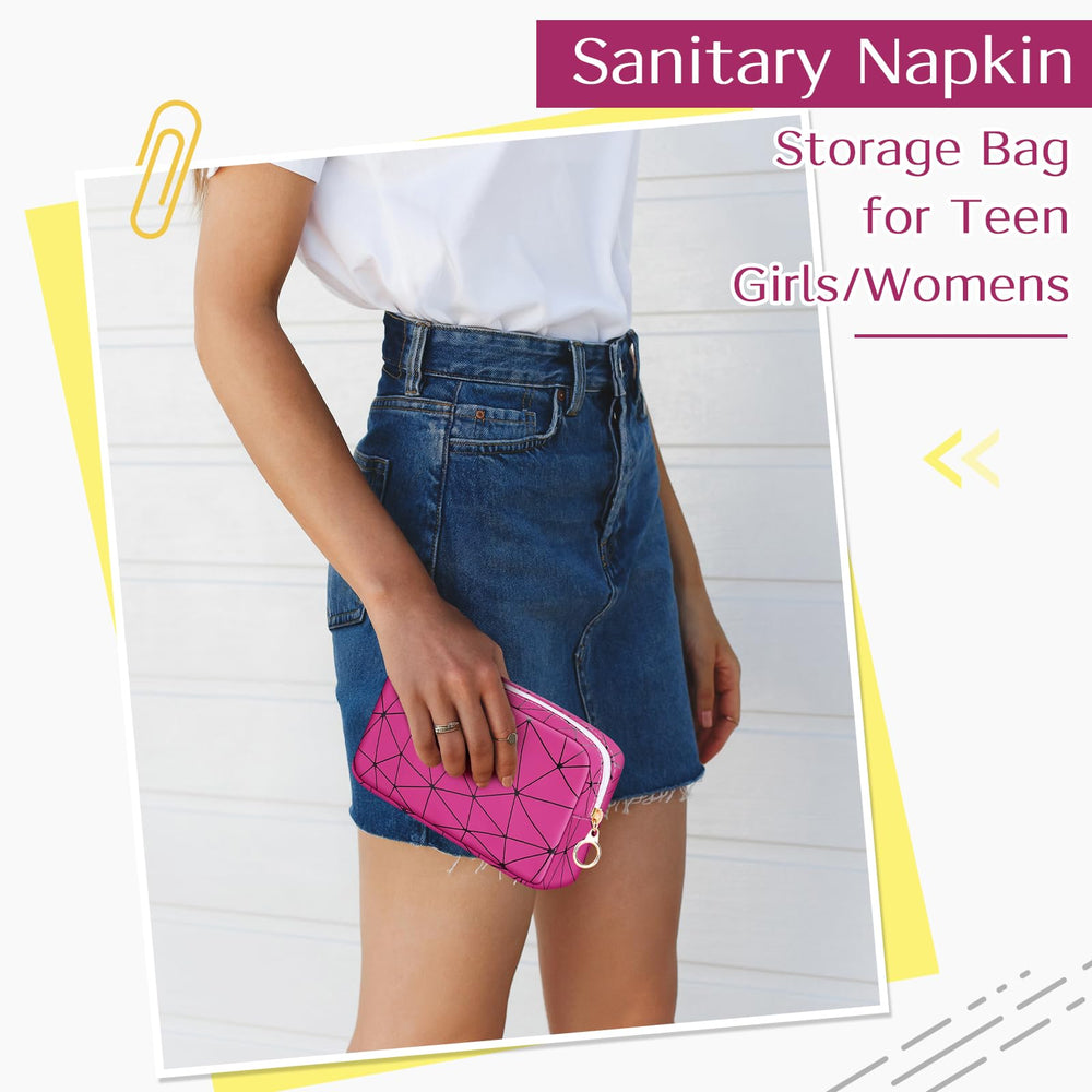 Likesing multi-pocket emergency pouch stores keys, lipstick, coins with pads.