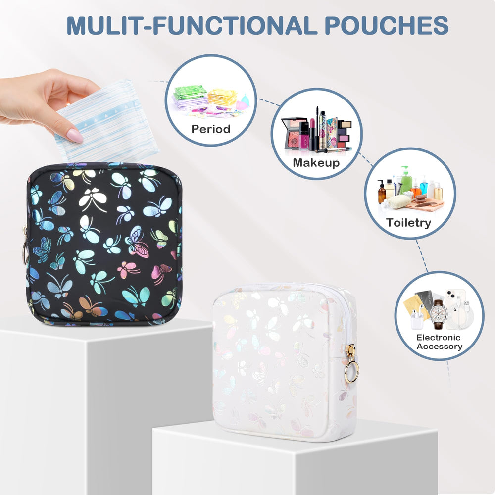 Likesing multipurpose pouch stores cosmetics, tampons, and keys with easy access.