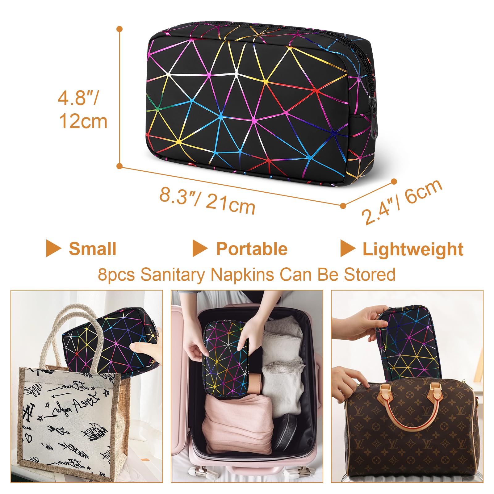Likesing pad pouch purse multi-pocket keeps essentials organized.
