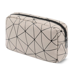 Likesing period bag in beige leather, small and portable for sanitary pads.