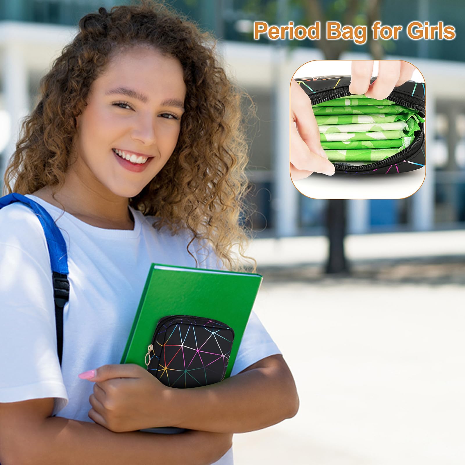 Likesing discreet feminine product pouch blends with any bag or outfit.