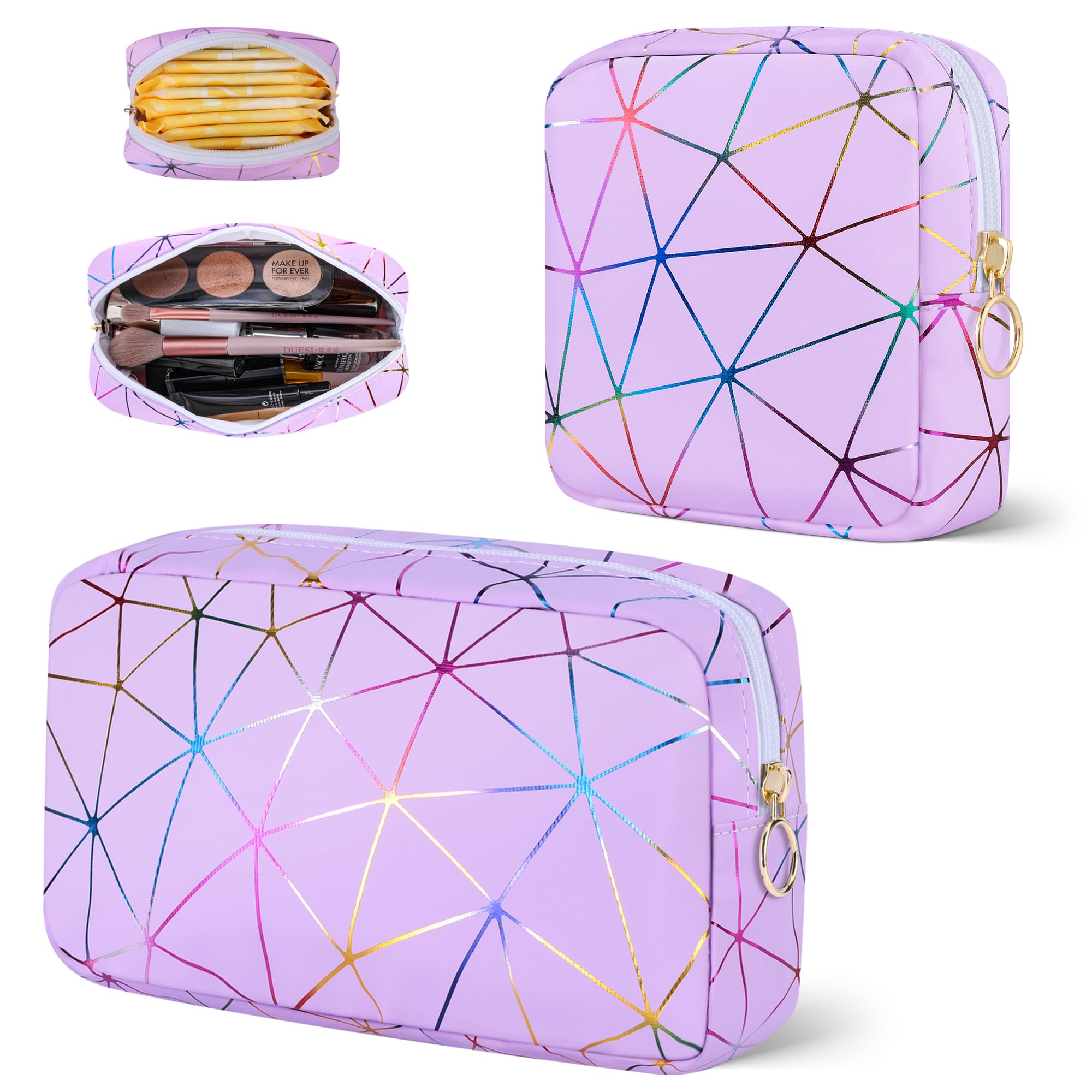 Likesing period bag front view in purple, ideal for discreet on-the-go storage