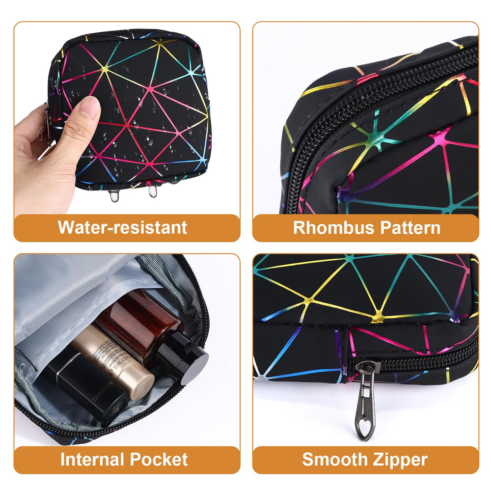 Likesing period bag interior with multiple compartments and zippered sections