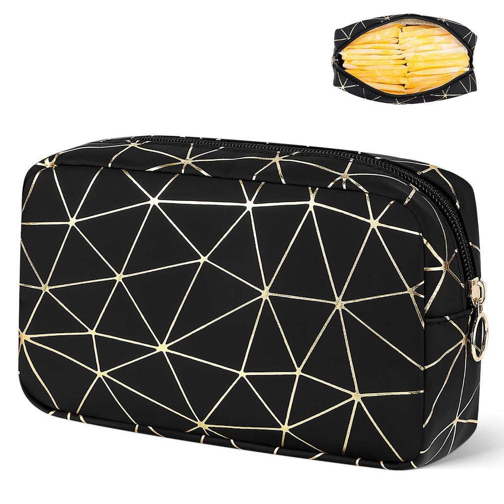 Likesing period bag leather black gold close-up showing premium craftsmanship for daily use