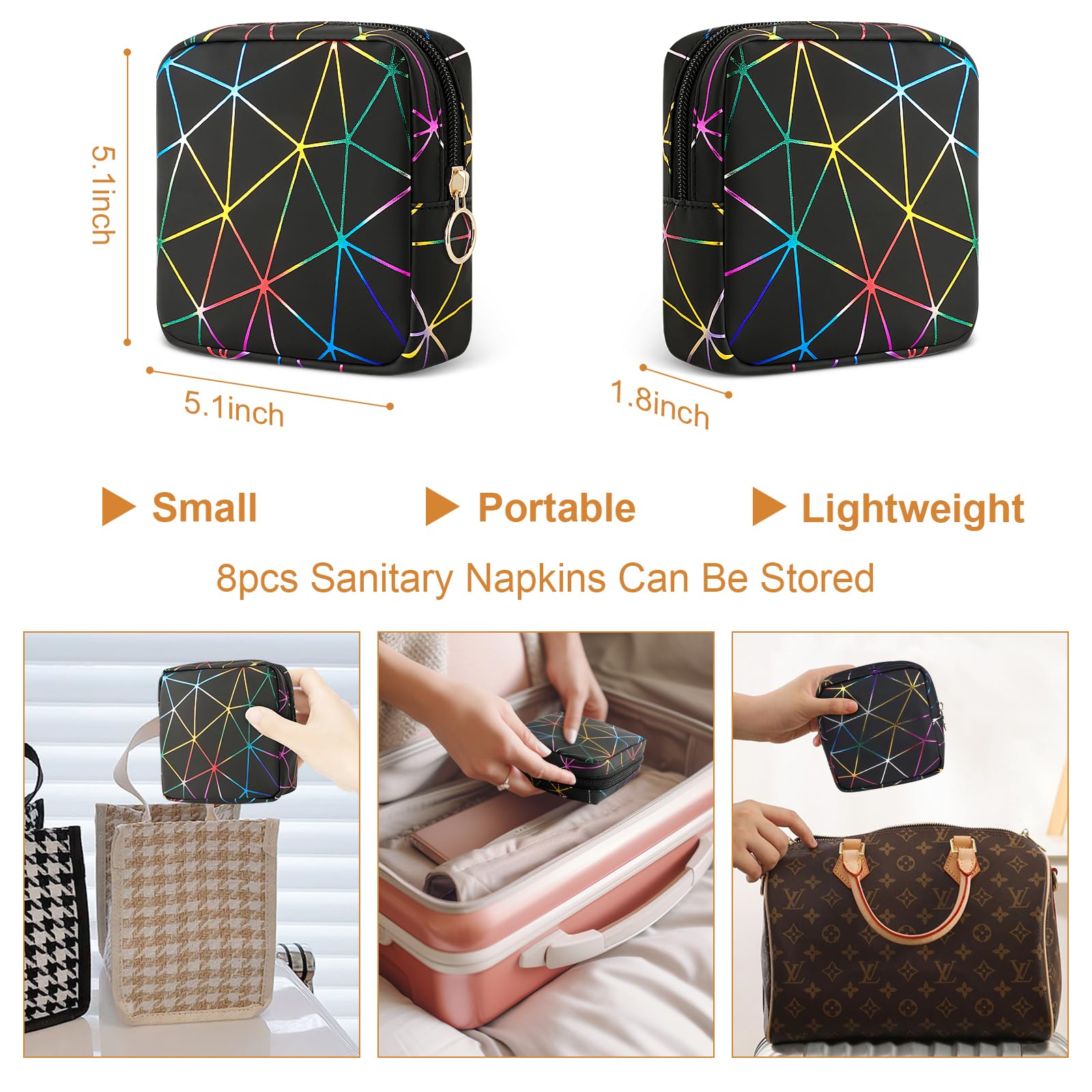 Likesing leather period bag with waterproof exterior protects contents during daily use.