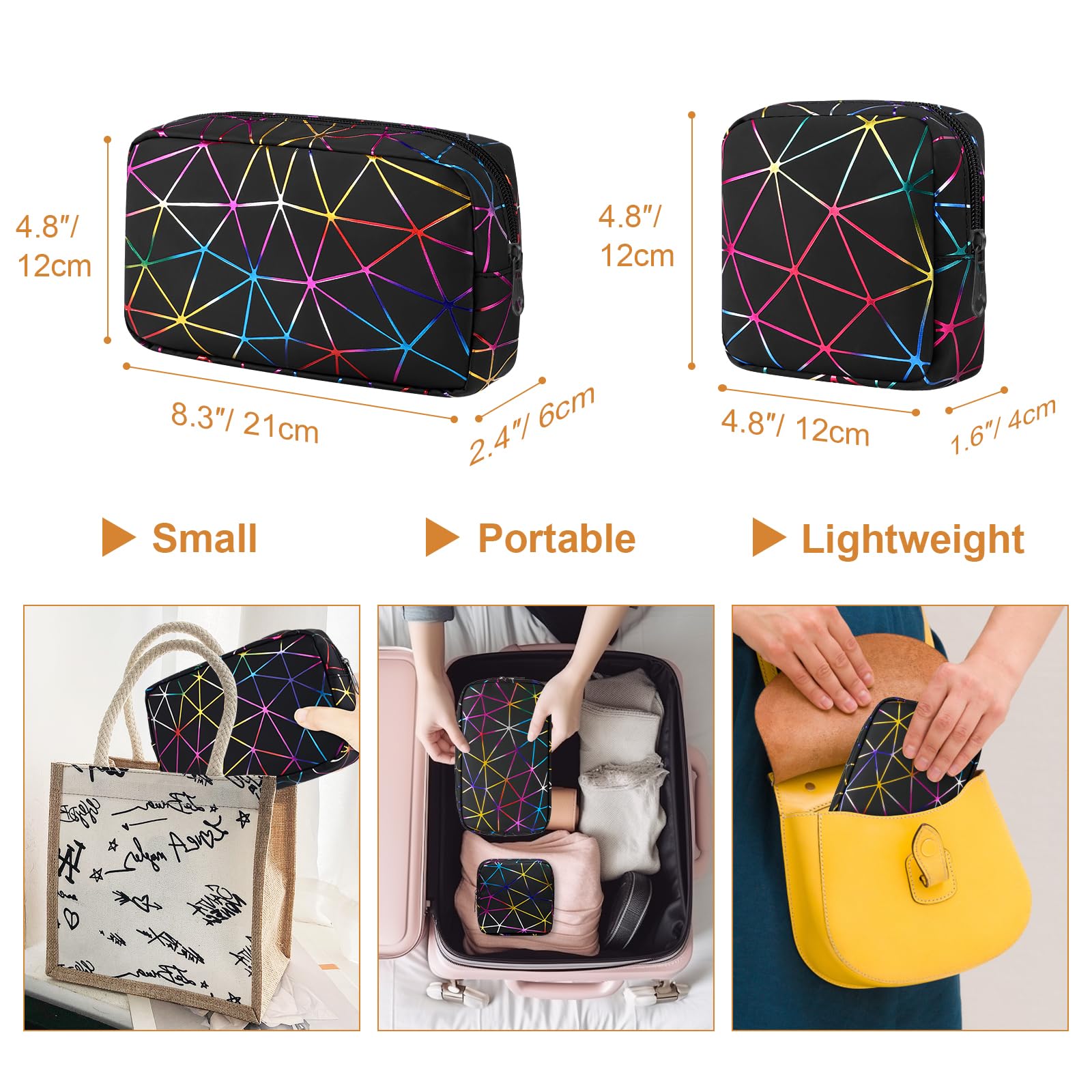 Likesing period bag opened to reveal organized interior pockets for essentials