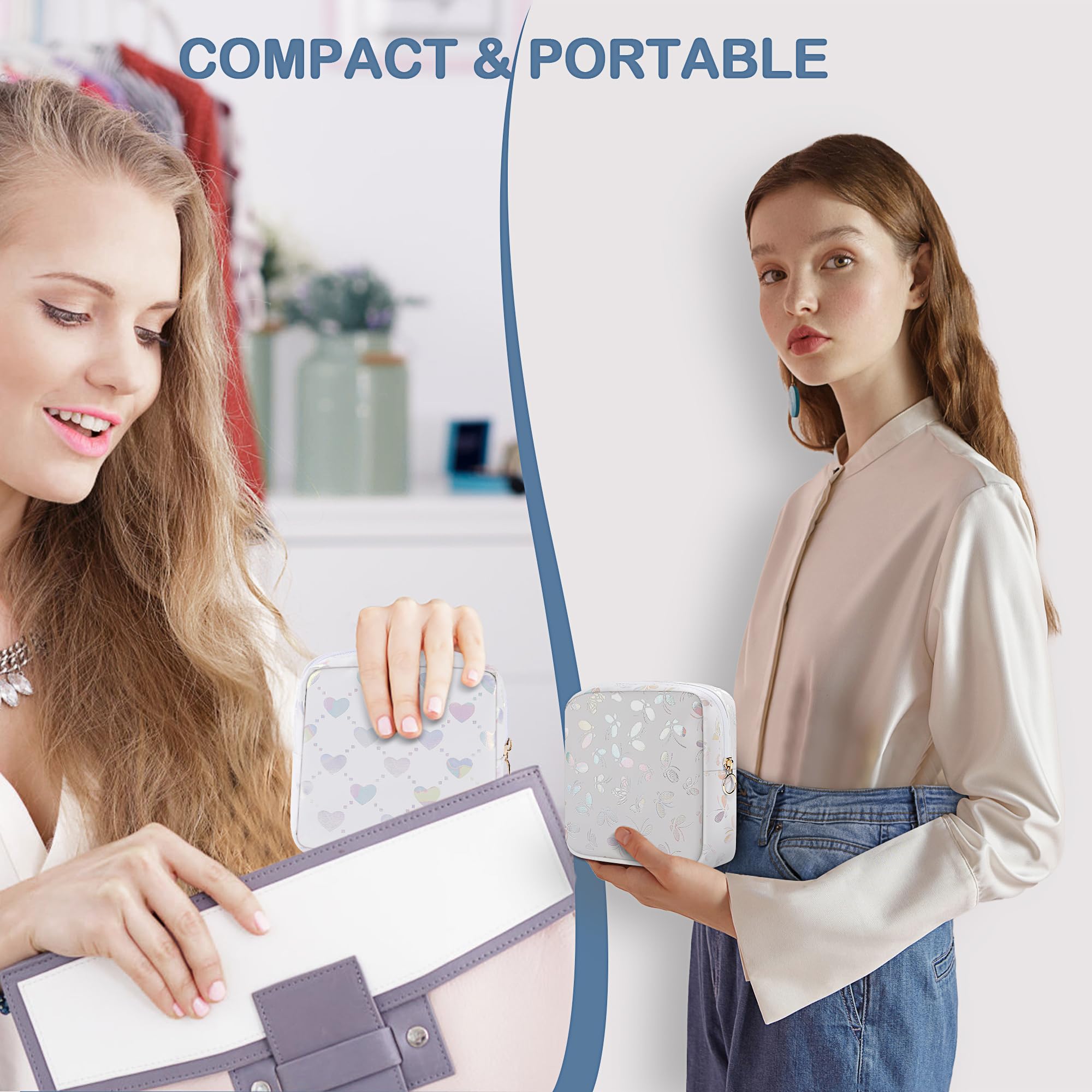 Likesing portable sanitary pad bag fits in backpacks and suitcases.
