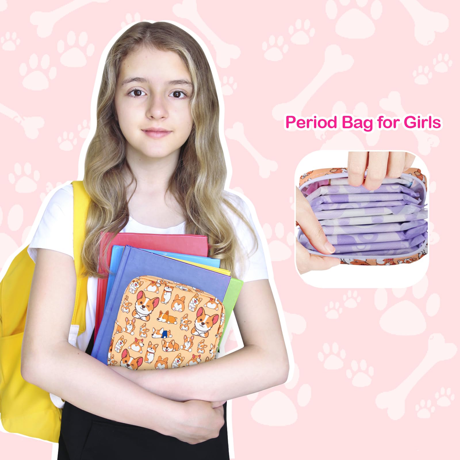 Likesing purse travel-ready period pouch demonstrates easy packing