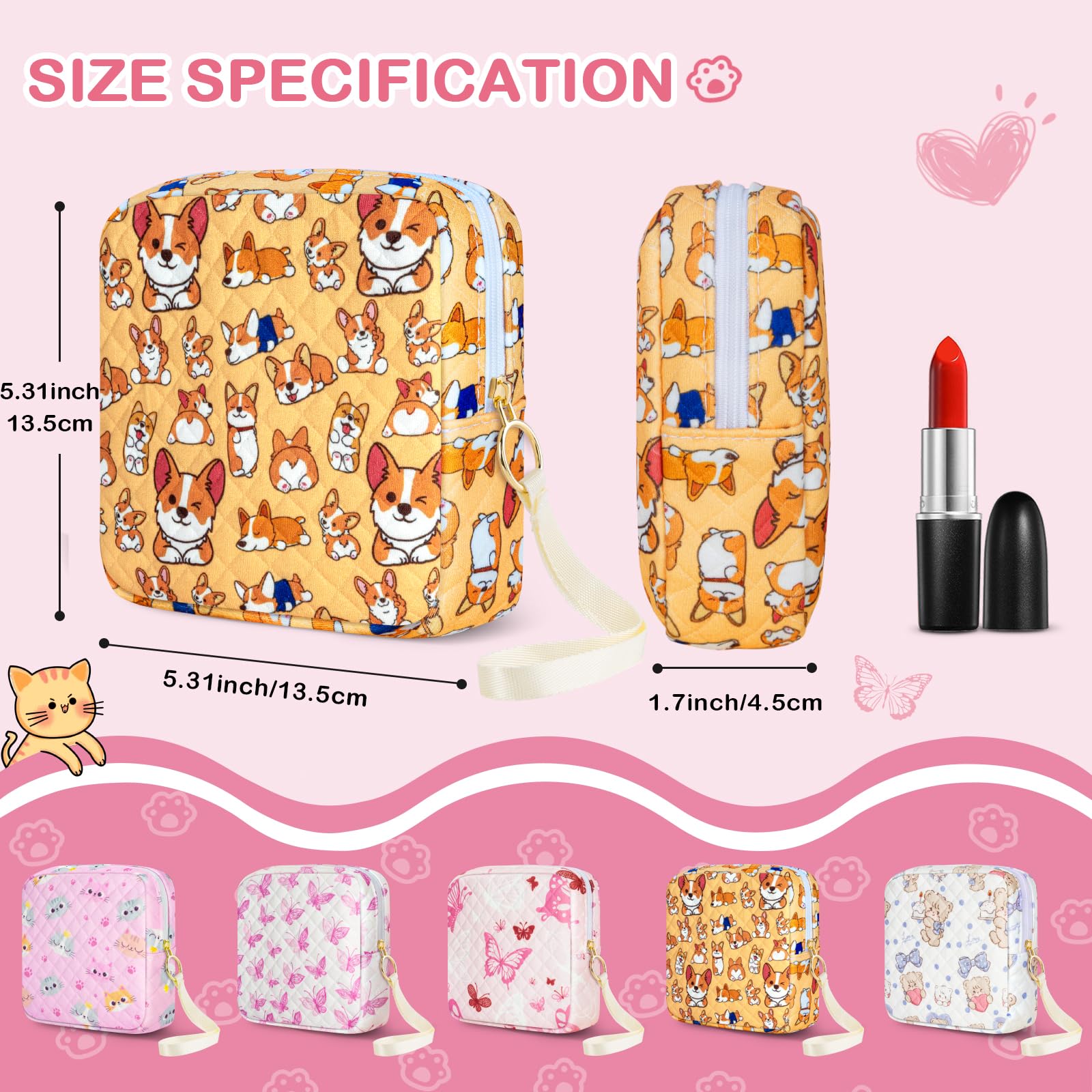 Likesing quilted period bag with multi-pocket design keeps essentials organized.