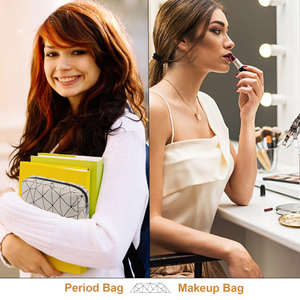 Likesing sanitary pouch in leather, waterproof and easy to clean.
