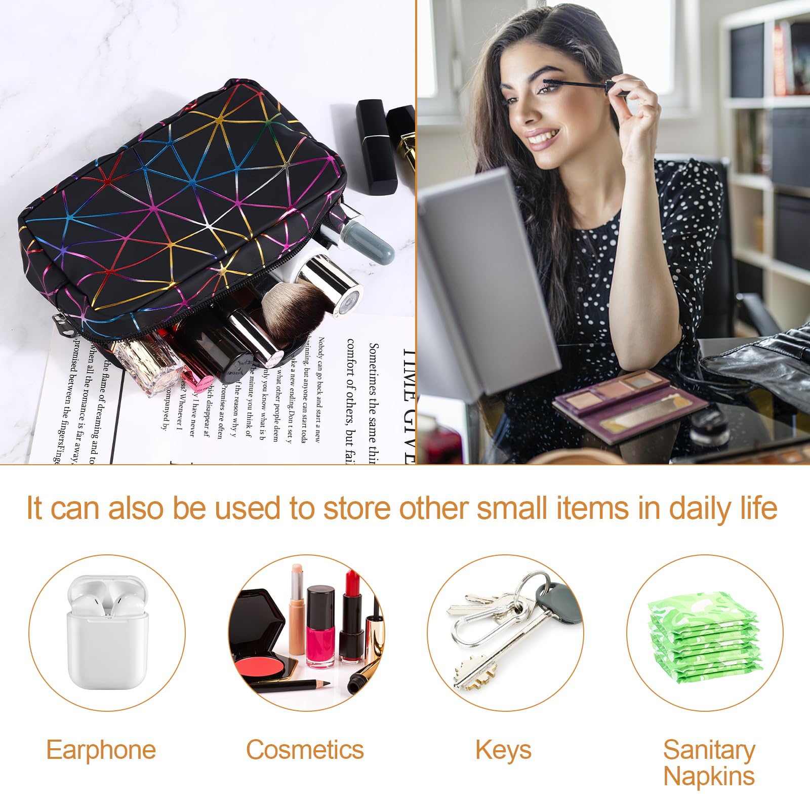 Likesing sanitary pouch leather offers waterproof protection and easy cleaning.