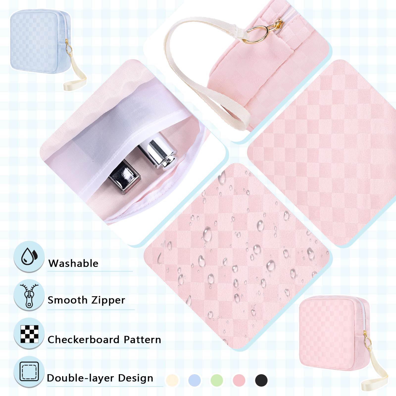 Likesing soft plush fabric period pouch offers durable protection for daily essentials.