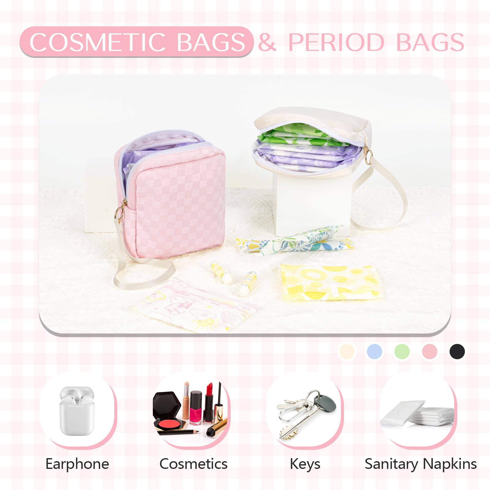 Likesing tampon bag doubles as a mini toiletry or emergency bag.