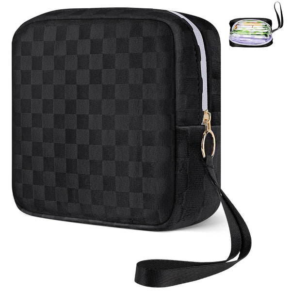 Likesing tampon holder for purse with checkered design for discreet storage on the go.