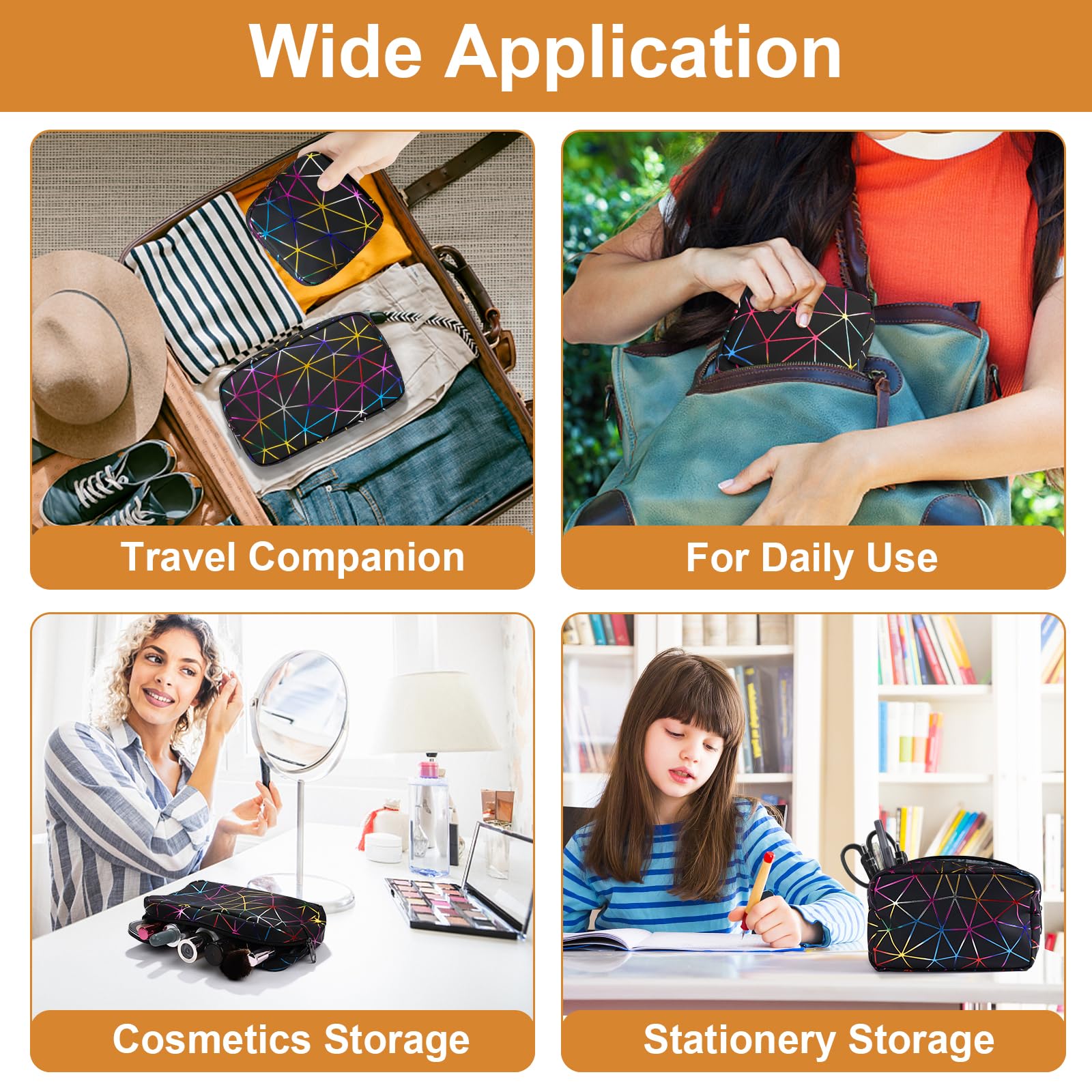 Likesing travel ready pad bag fits backpacks and purses with ease