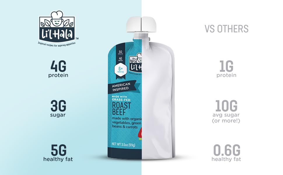 Li'l Hala Foods 6+ months toddler puree supports gradual flavor exploration